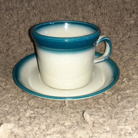 WEDGWOOD Blue Pacific-6 Piece Service Dinner,Salad,Soup,Bread,Cup/Saucer-Coupe-E - Picture 2 of 11